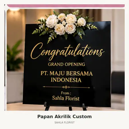 Papan Bunga Akrilik Darmo